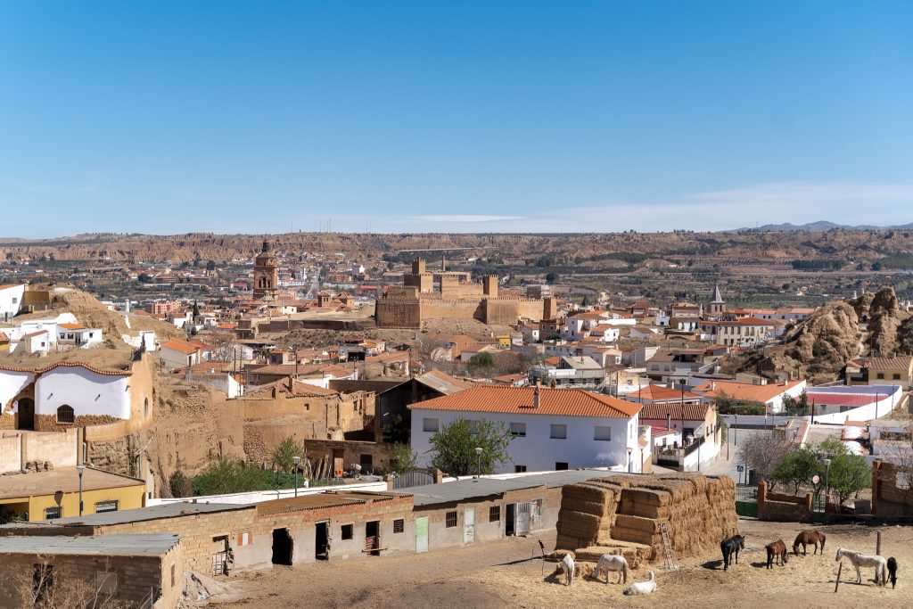 Views from Mirador Padre Poveda over Guadix Cave Houses Neighbourhood