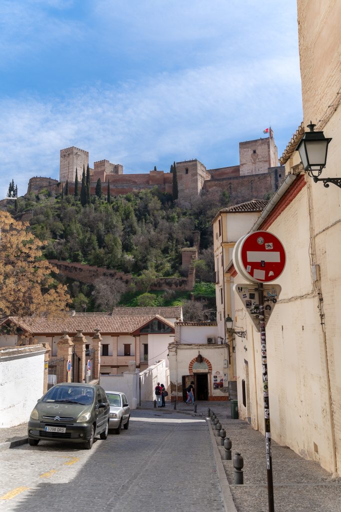 Granada Alhambra view from Albaicin neighborhood