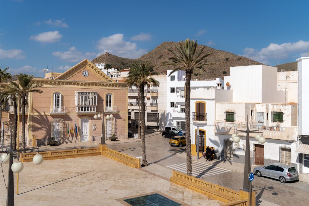 Carboneras Town Main Square - View from San Andres Castle