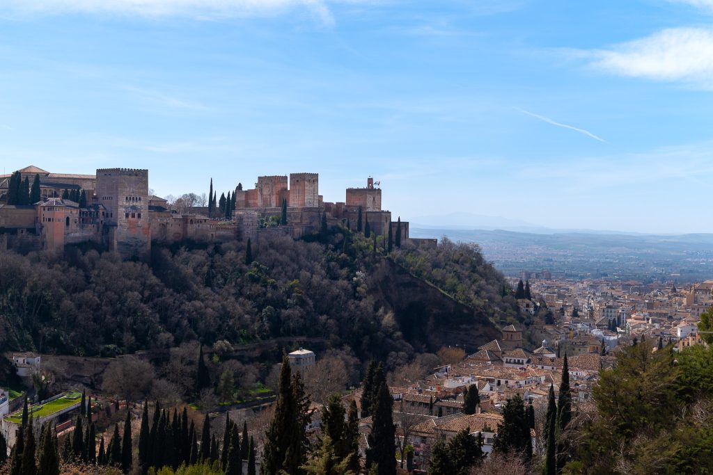 Views over Alhambra from Sacromonte neighborhood