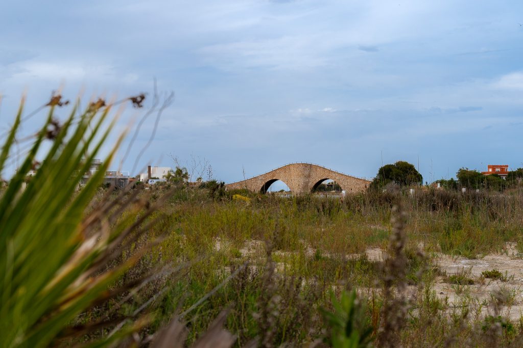 Steep Bridge in Veneziola area in La Manga del Mar Menor Murcia, Spain
