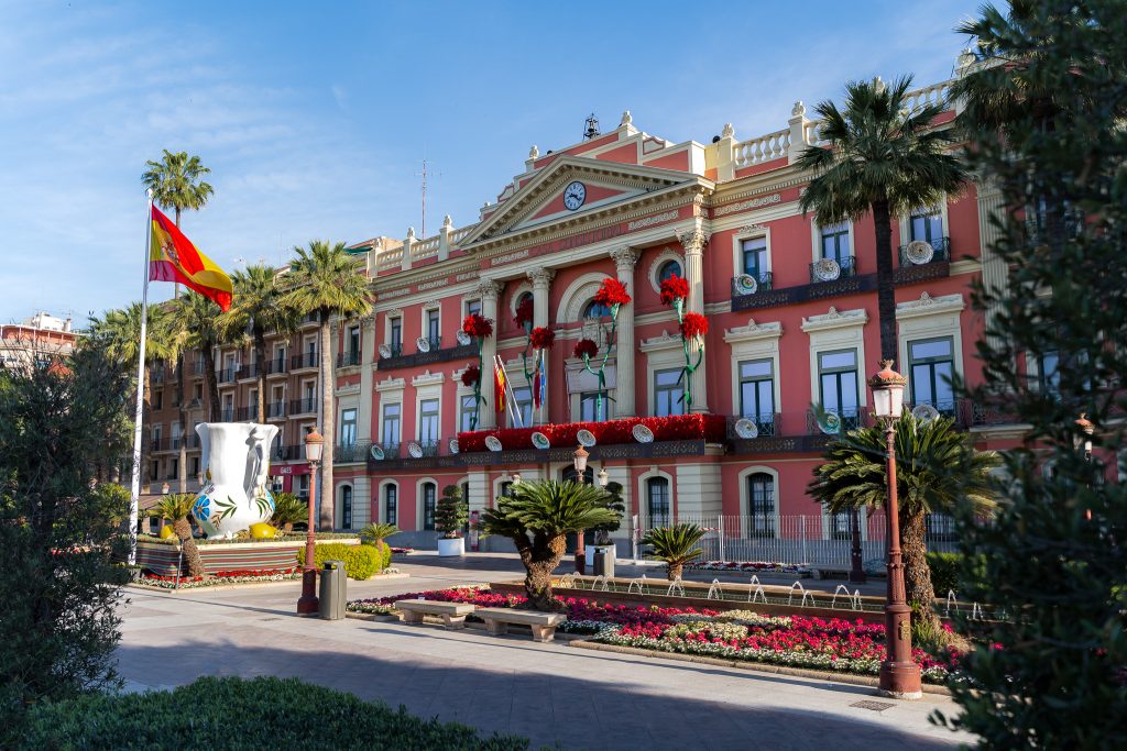 Glorieta de España square in Murcia City, Spain