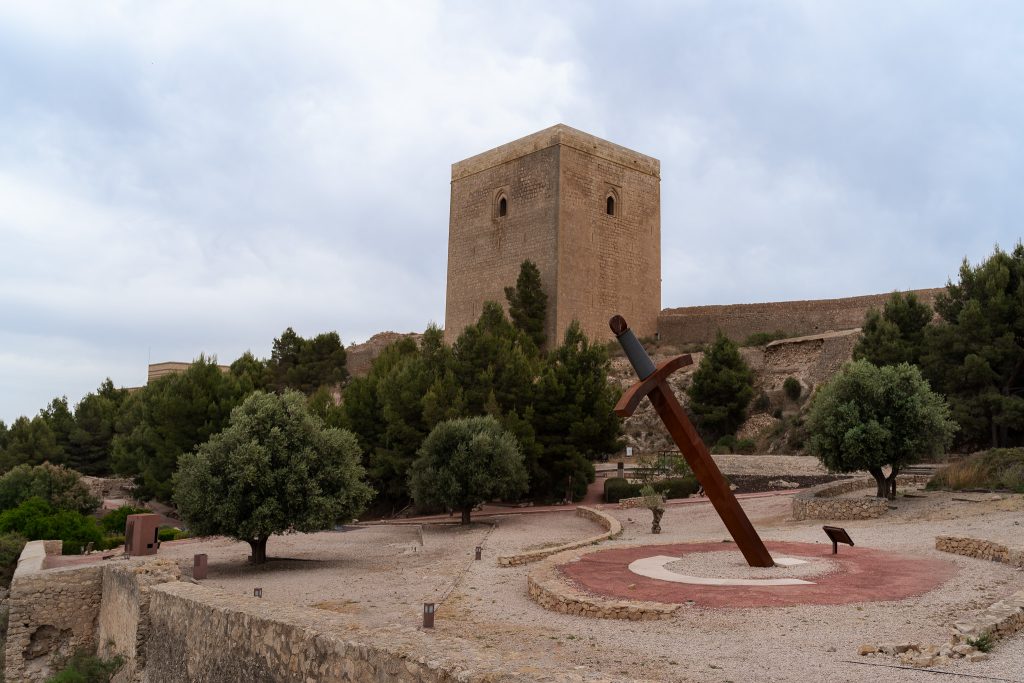 Main square in Lorca Castle in Spain