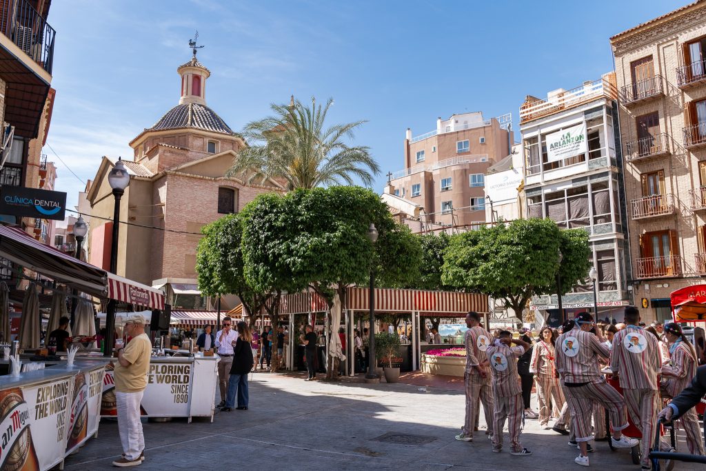 Plaza de las Flores in Murcia City Spain