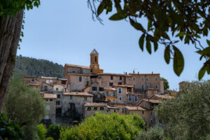 View over Peillon medieval village