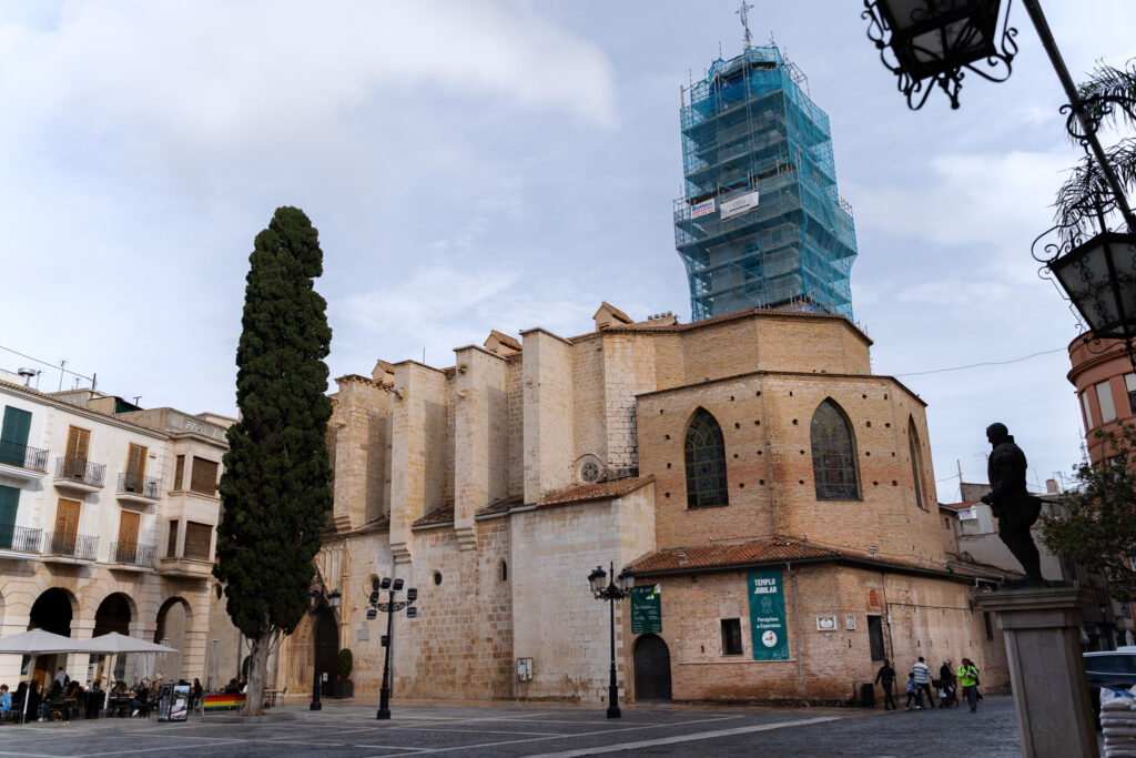 Gandia Old Town - Plaza Mayor with Collegiate Basilica of Santa Maria