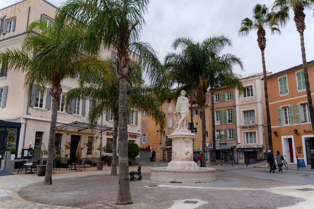 Beautiful square in Sanary sur Mer Port