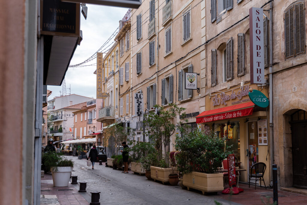 Beautiful street of Bandol old town