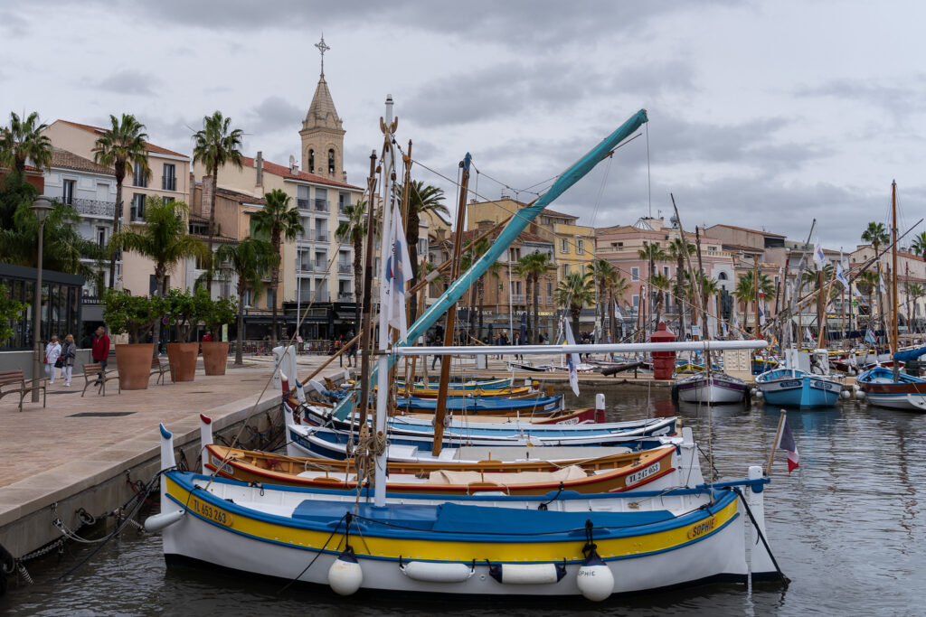 Colorful traditional boats in Sanary-sur-Mer