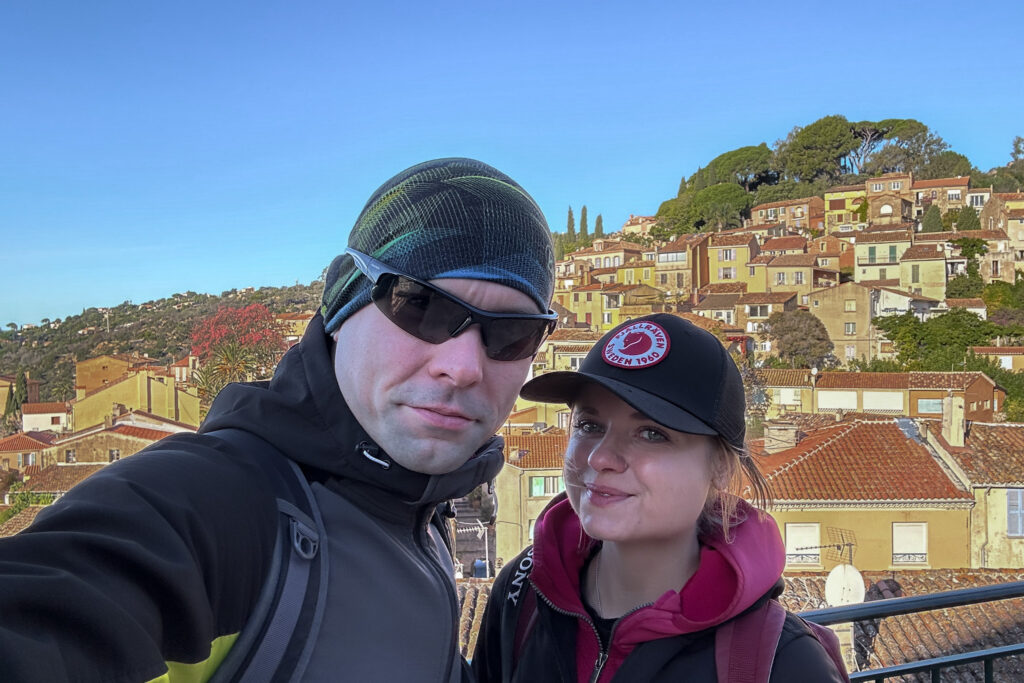 Happy Little Traveler team exploring Bormes les Mimosas France