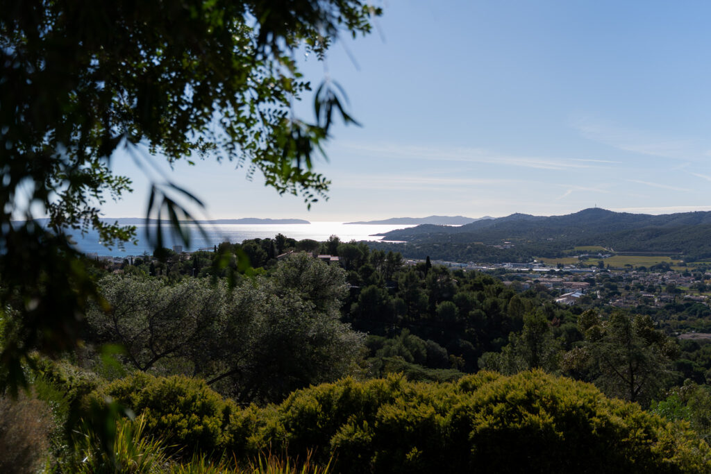 View over Bormes les Mimosas seaside areas