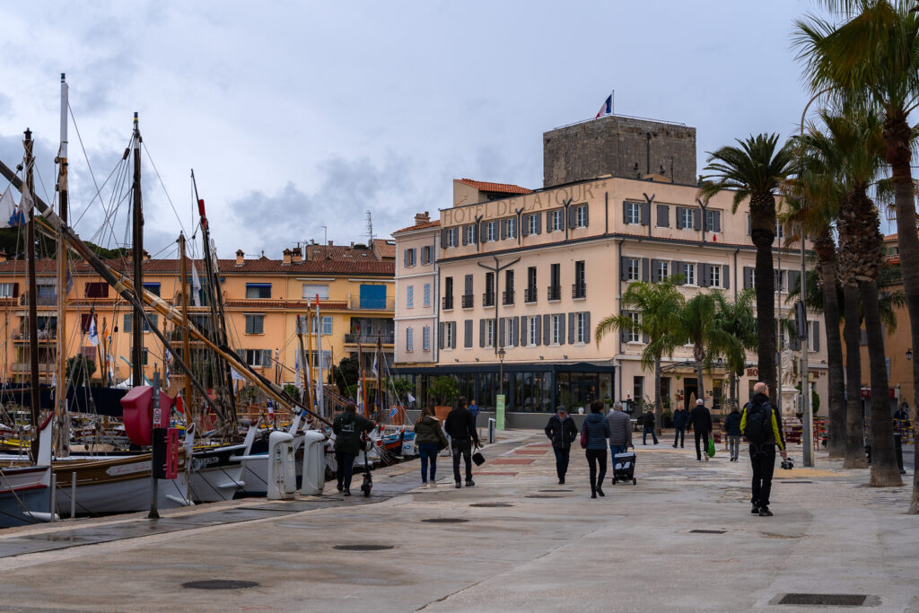View over Tower of Sanary from Port Promenade