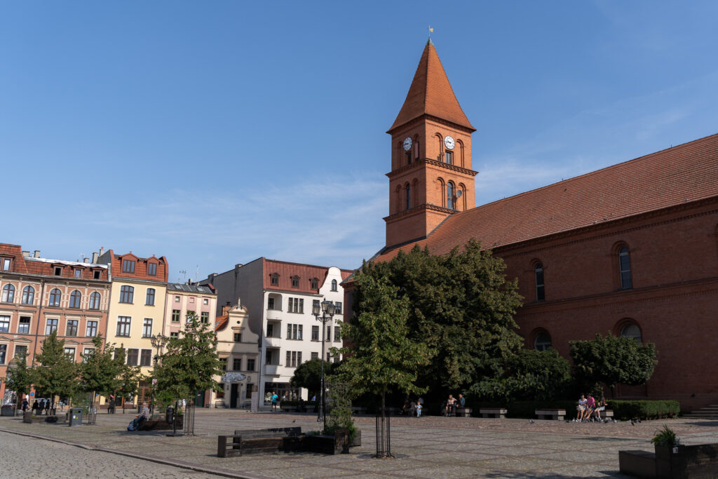 Beautiful New Town Square in Torun Poland