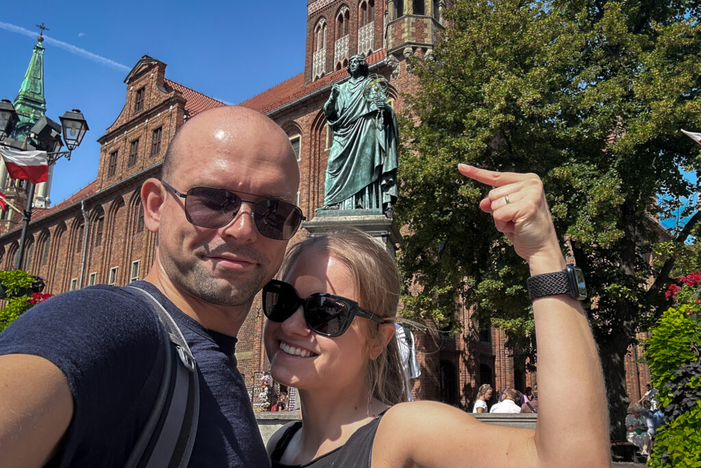 Happy Little Traveler team exploring Torun Poland