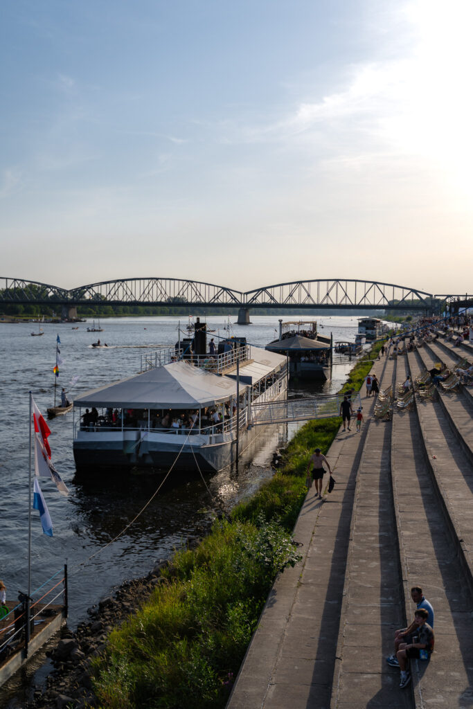Philadelphia Boulevard and Vistula River in Torun Poland