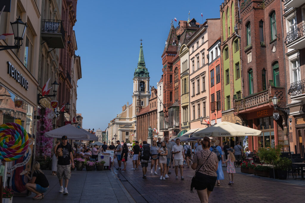 Szeroka Street in Torun Old Town Poland