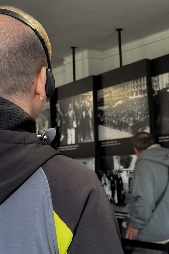 Happy Little Traveler in Auschwitz-Birkenau Concentration Camp