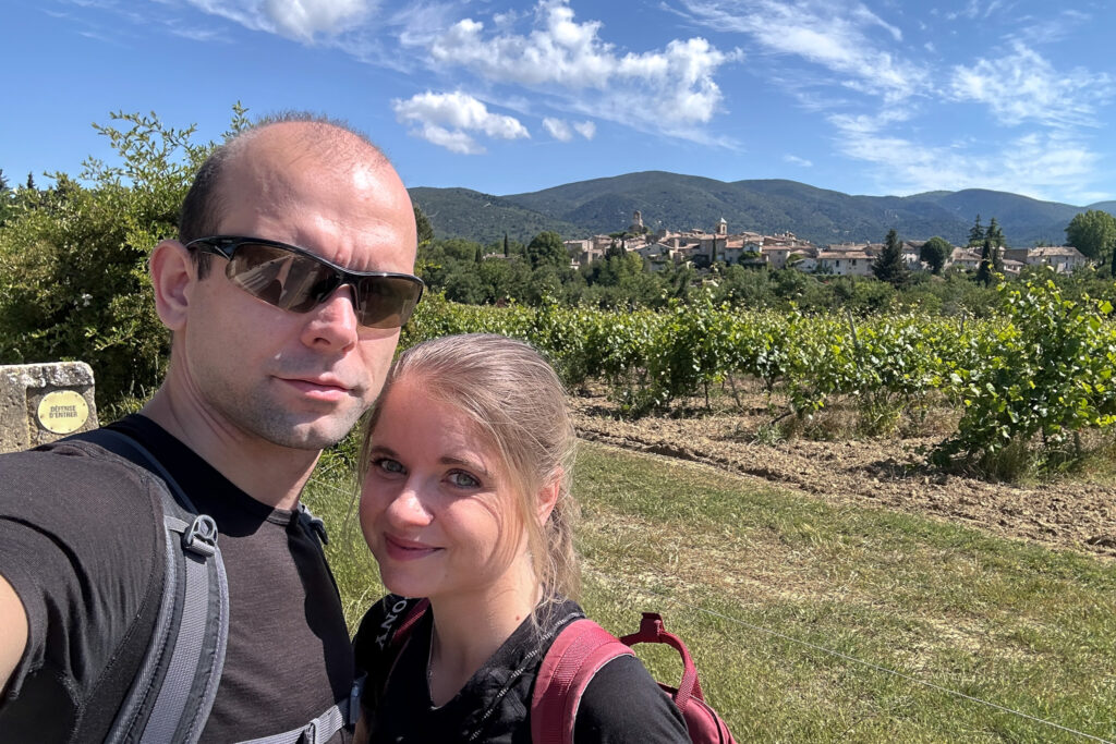 Happy Little Traveler team exploring Lourmarin Provence