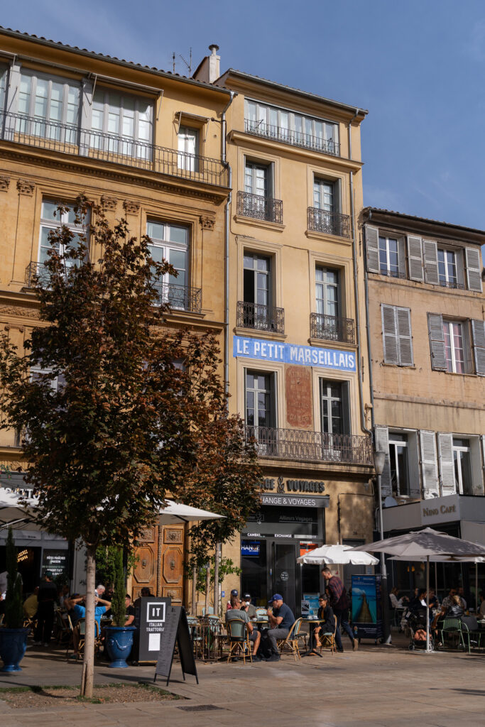Elegant buildings on Cours Mirabeau in Aix en Provence