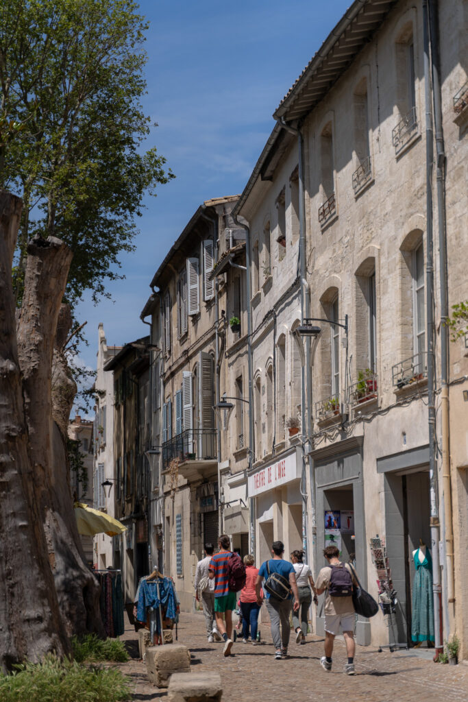 Famous Rue des Teinturiers in Avignon