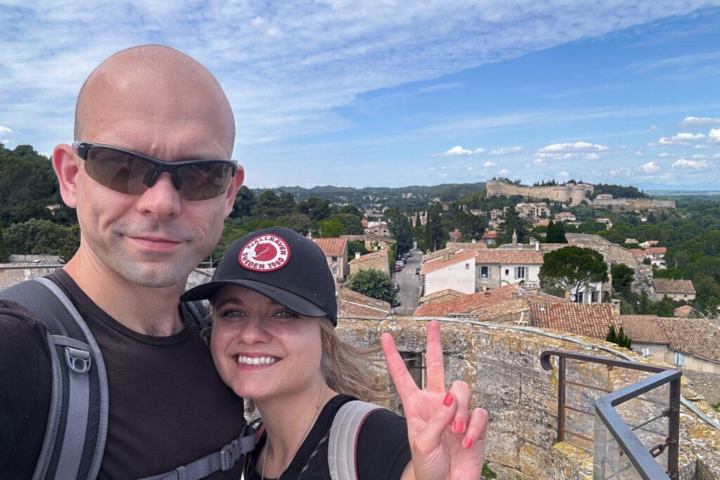 Happy Little Traveler team exploring Villeneuve les Avignon France