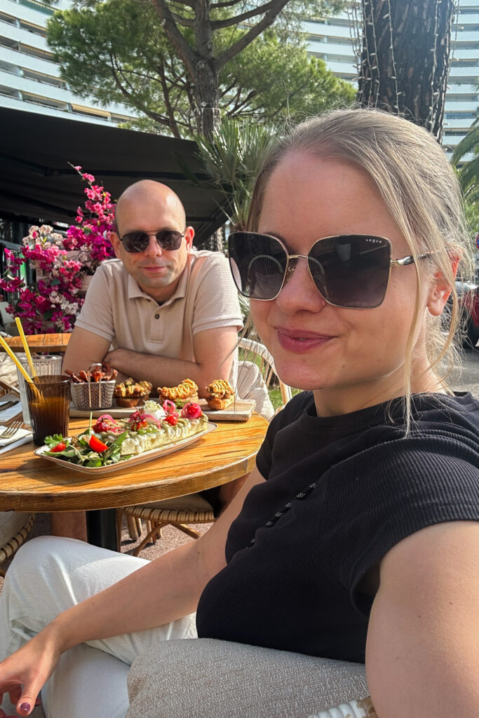 Enjoying French food