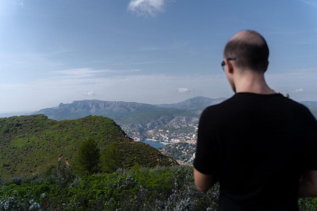Admiring Views over Cassis from Route des Cretes
