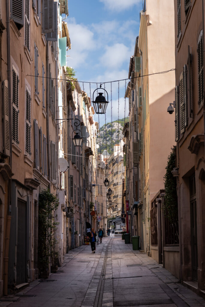 Beautiful street of Toulon Old Town