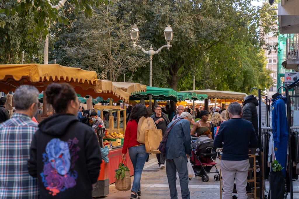 Cours Lafayette Market in Toulon Old Town France