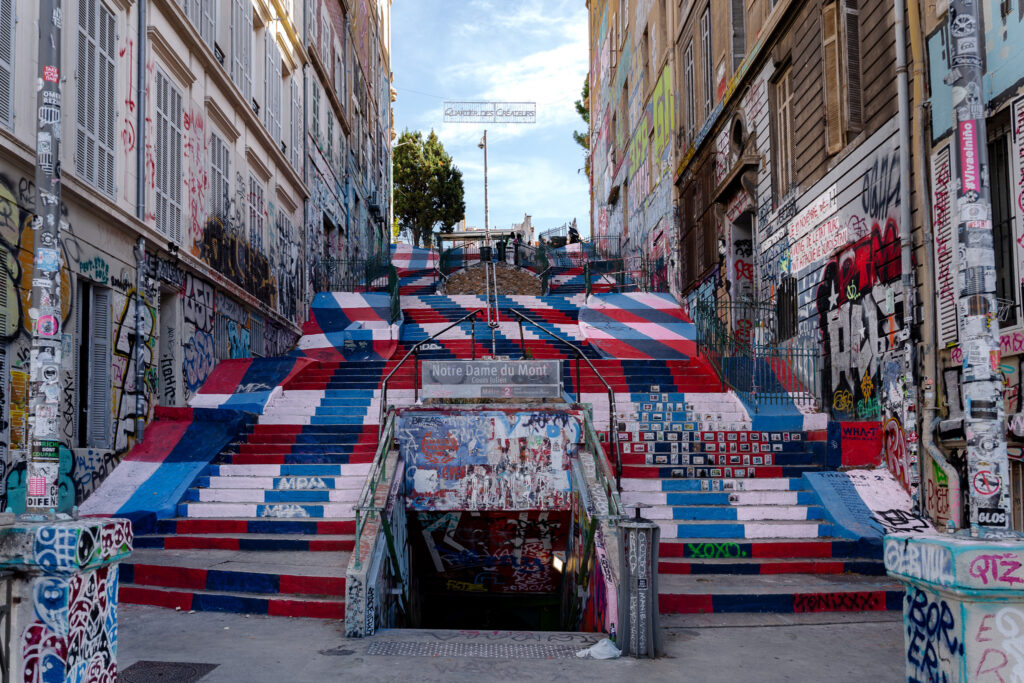 Escaliers du Cours Julien in Marseille France