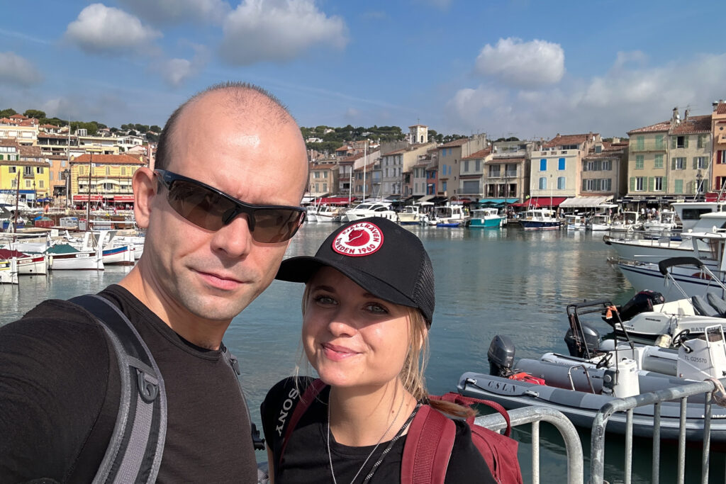 Happy Little Traveler team exploring Cassis France