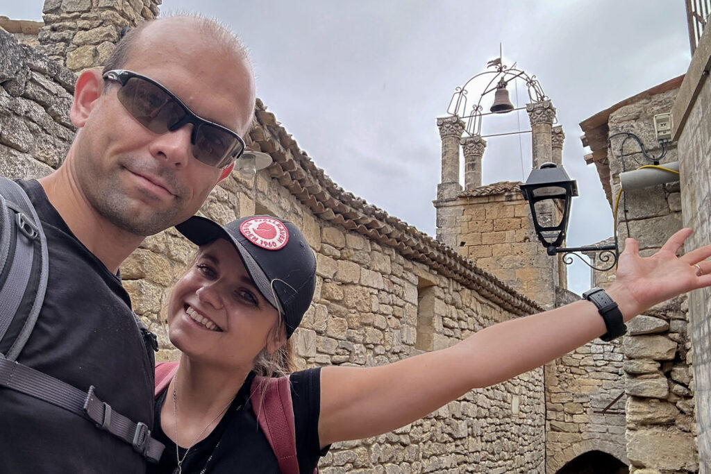 Happy Little Traveler team exploring Lacoste Provence