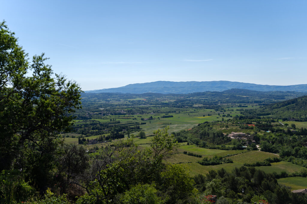 Lush Green views over Provence from Gordes France