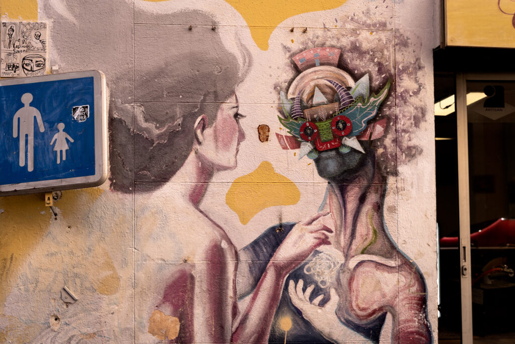 Quirky street art in Le Panier Marseille
