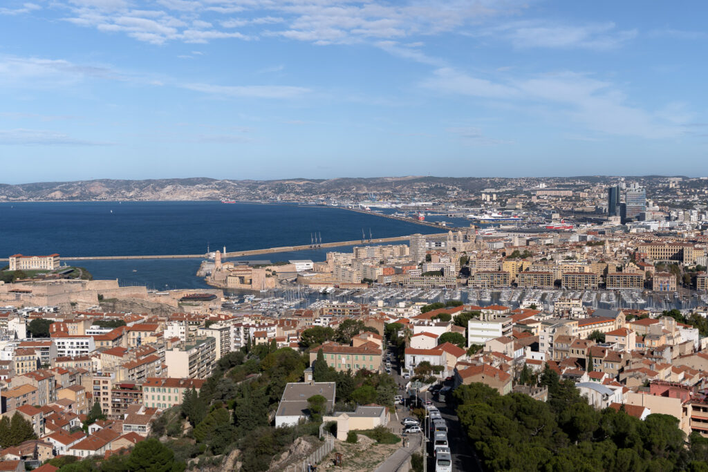 Wonderful views over Marseille from Notre-Dame de la Garde Basilica