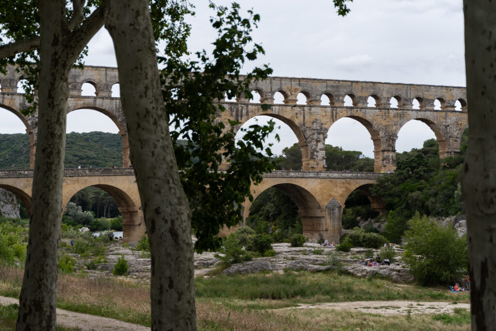 Iconic Pont du Gard Aqueduct in France