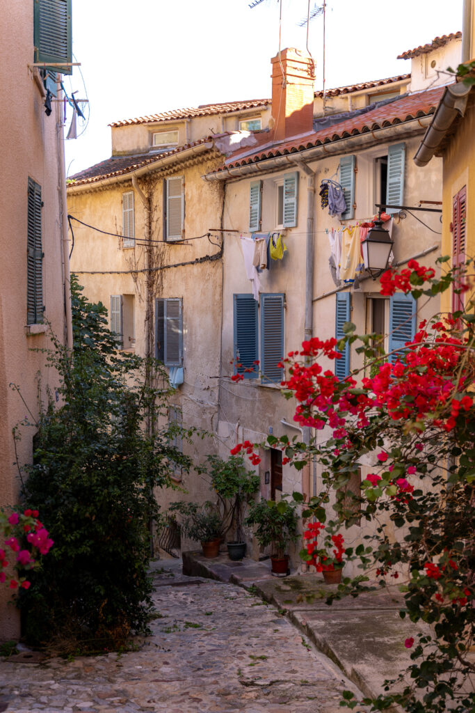 Medieval streetsin Hyeres Village France