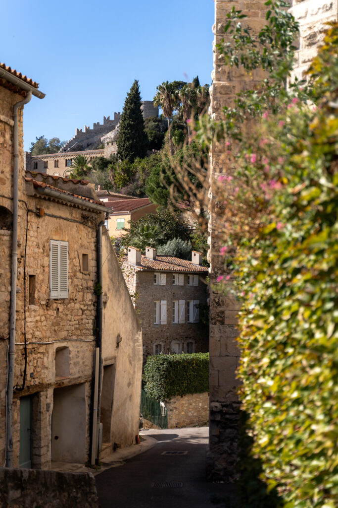 Medieval streets of Hyeres village France