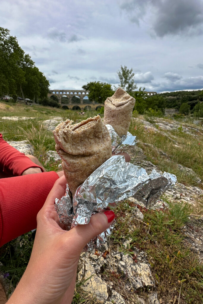 Nice luch near iconic Pont du Gard France