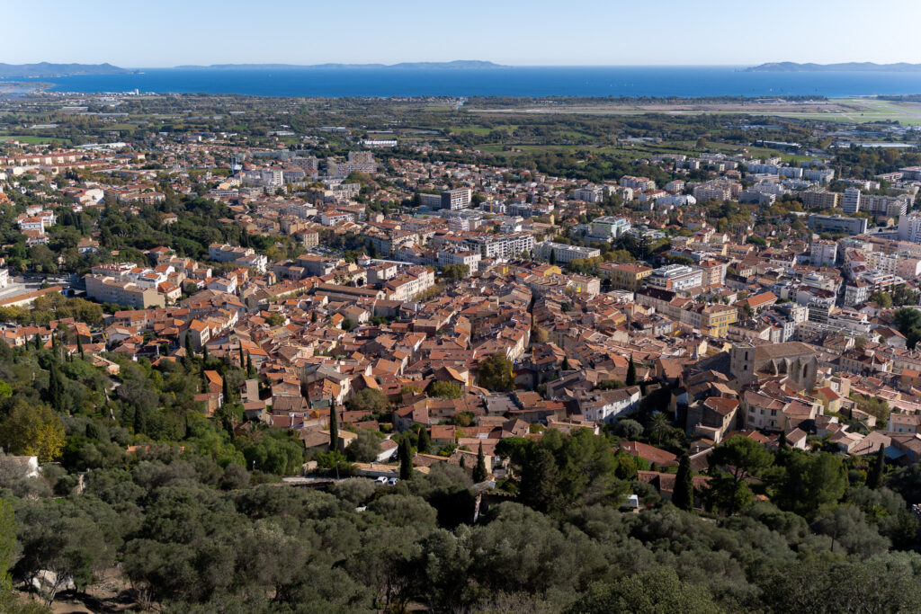 Stunning views over French Riviera from Hyeres Village