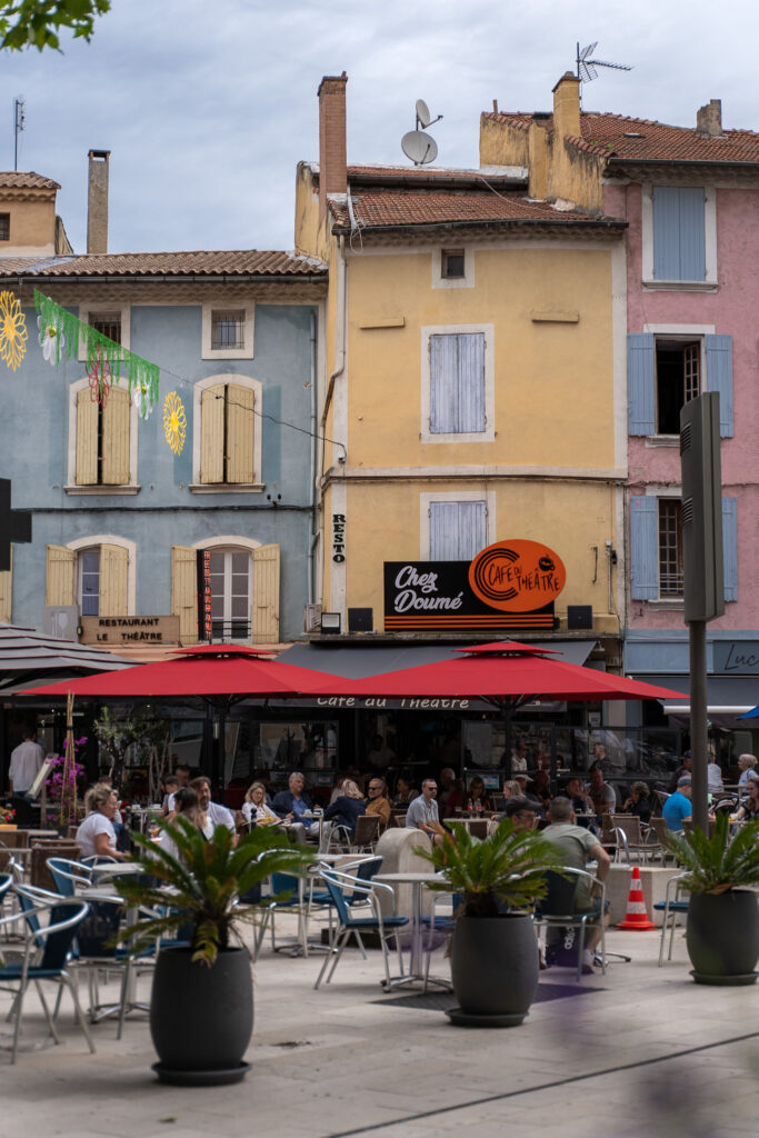 Colorful Orange France Old Town