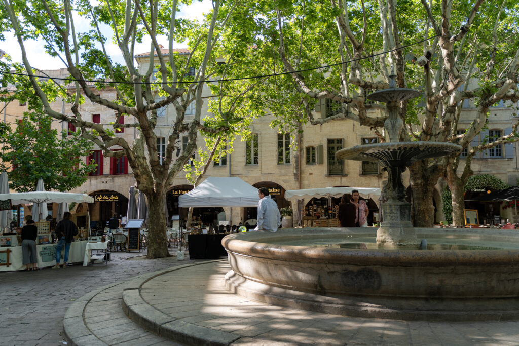 Place aux Herbes in Uzes France