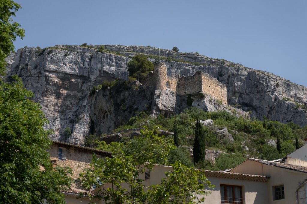Ruins of Bishops of Cavaillon Castle in Fontaine de Vaucluse