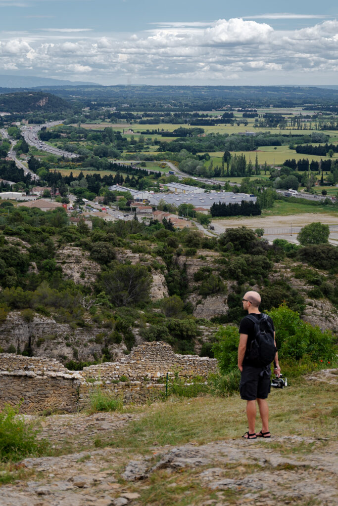 Happy Little Traveler team exploring Fortress of Mornas Provence