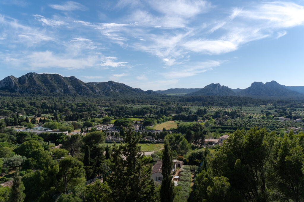 Breathtaking views from Eygalieres village over Provence