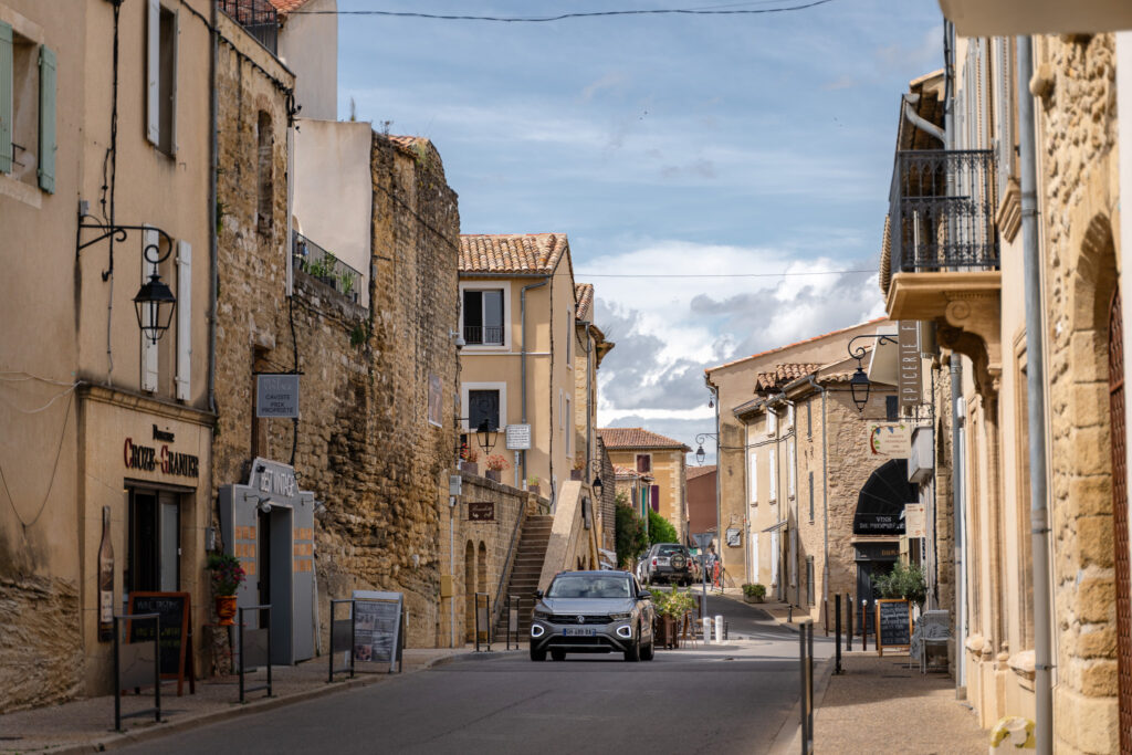 Charming street of Chateauneuf-du-Pape in Provence
