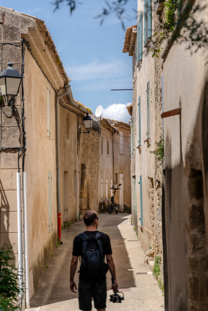 Happy Little Traveler team exploring Ansouis France