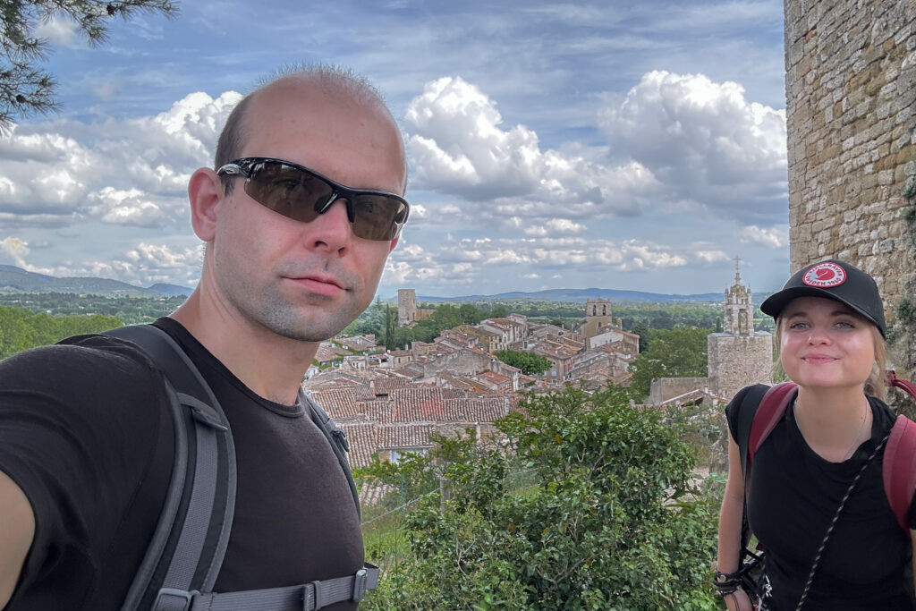 Happy Little Traveler team exploring Cucuron village