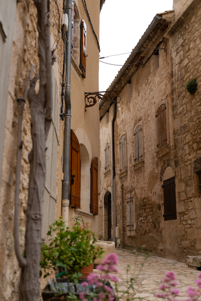 Medieval stone street Simiane-la-Rotonde Provence