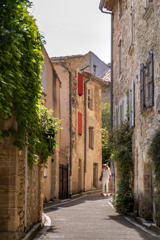 Medieval stone street of Venasque village